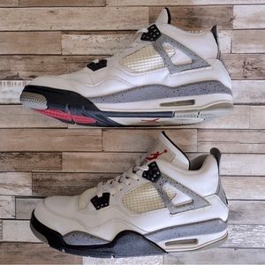 Jordan 4 Retro Mens Size 9.5 White Cement (2012)